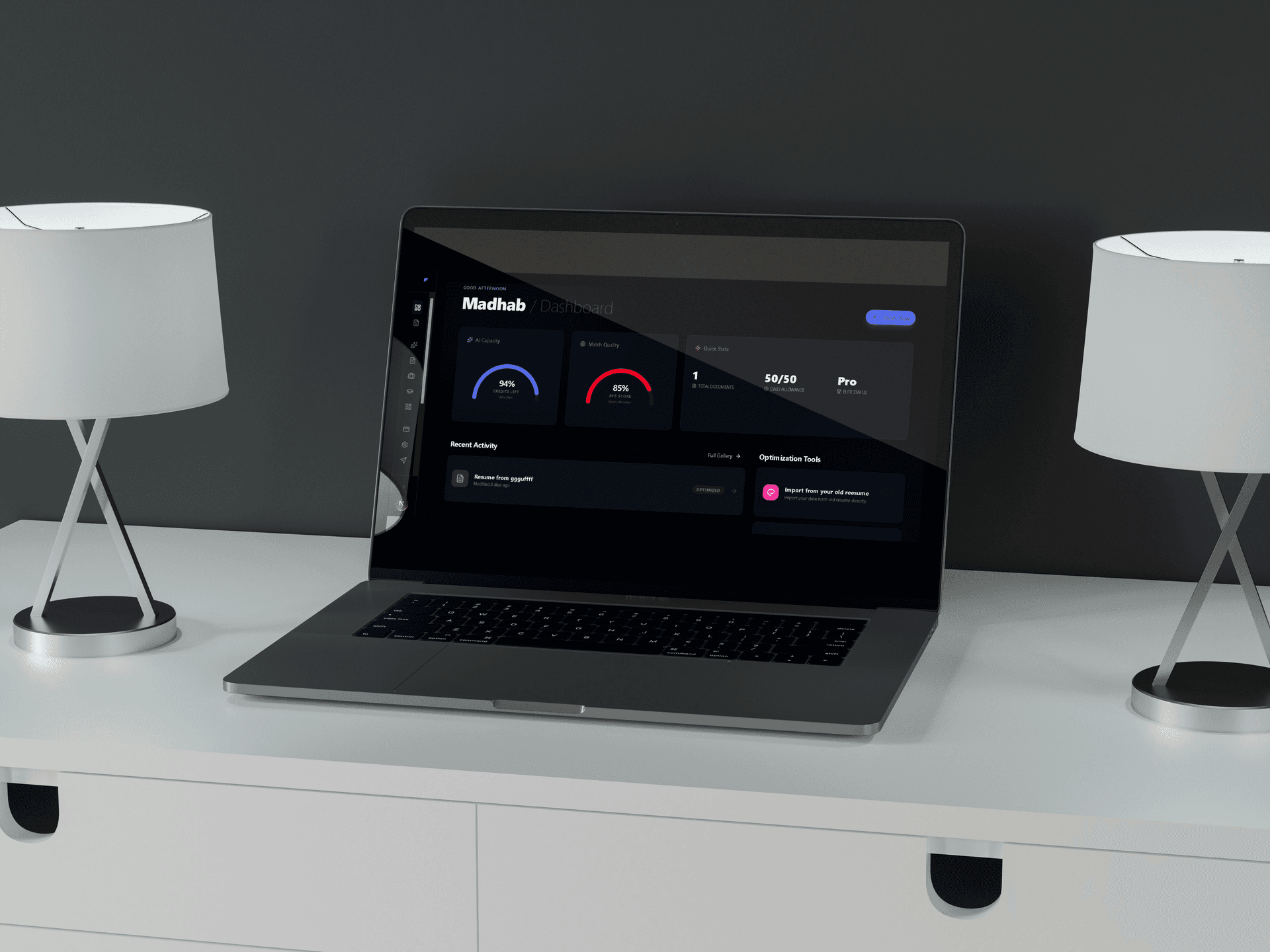 ResumeForge AI Dashboard